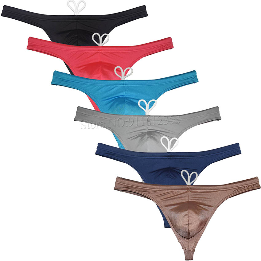 Herren Badeanzug Slips Bade bekleidung Surf Shorts verstellbare Tankini Kordel zug & Double Layer glänzenden Stoff