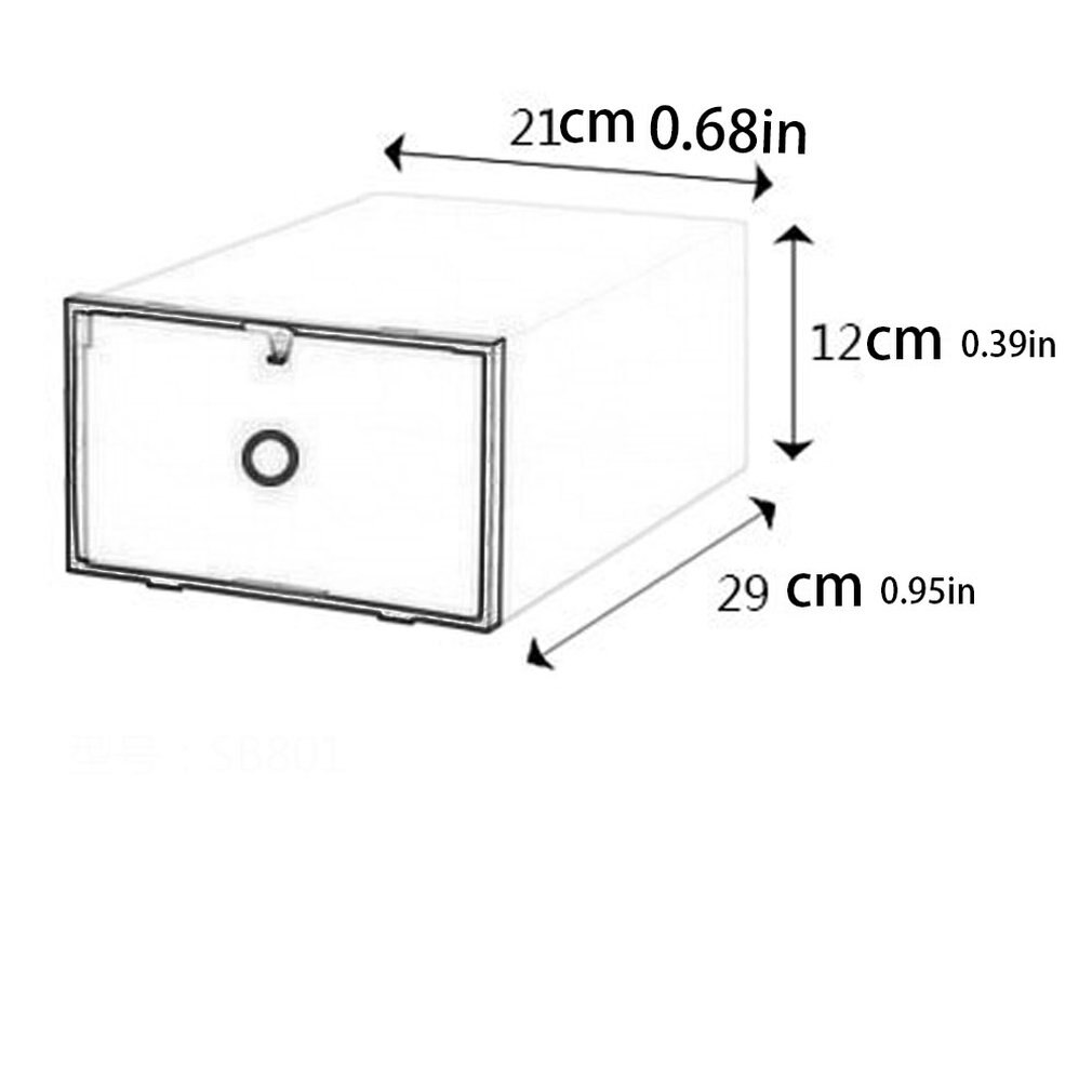 1pcs Transparent Shoes Box Drawer Universal Clothinng Storage Case Organizer Stackable Slippers Sports Shoes Sundries Drawer Box