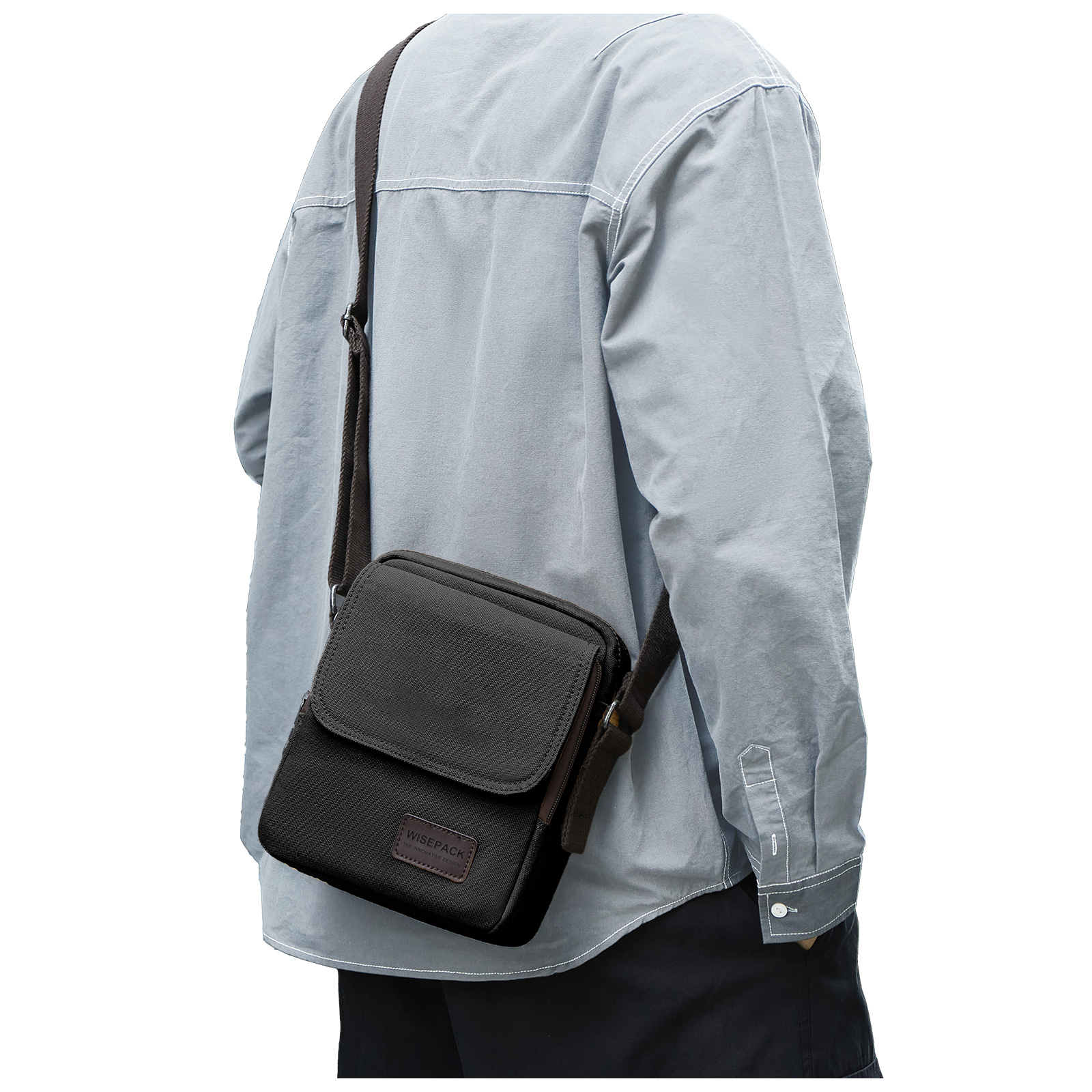 Kleine Tasche, Sport Achsel Tasche, Freizeit Tasche, schräge Tasche, Handtasche, Umhängetasche: Schwarz