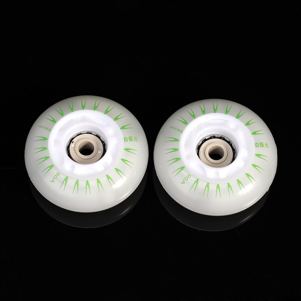 4 Uds patines de hielo ruedas luminosas PU ruedas intermitentes hermosas patines de hielo decorativos ruedas luminosas (luz colorida 60mm, sin