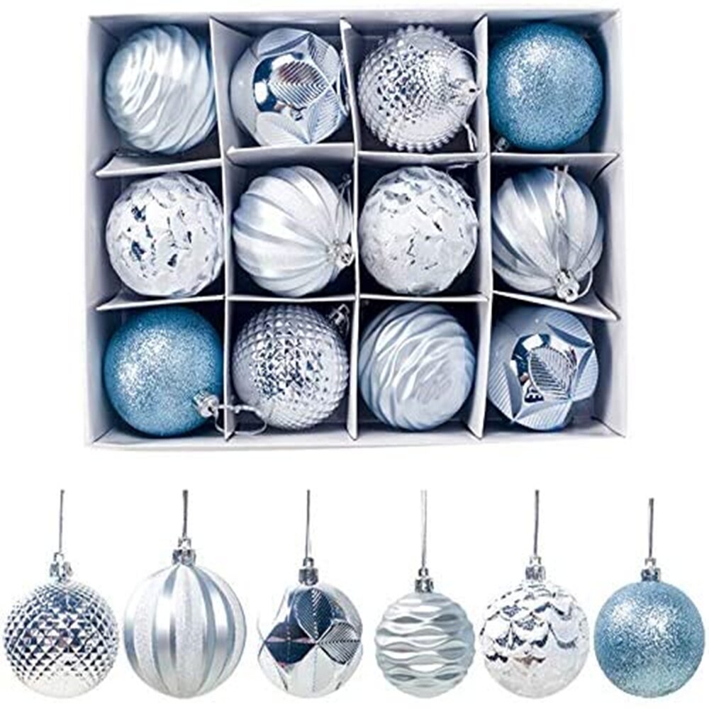 2.36 ''Kerstballen Ornamenten-12 Stuks-Kerstboom Decoraties-Blauw