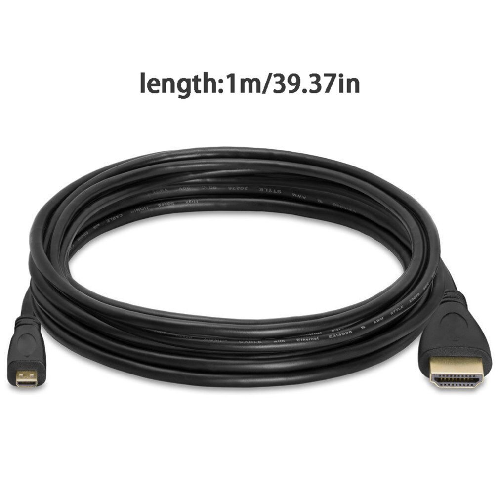 1M Hdmi Kabel Voor Tv Set Televisie Projector Computer Micro Usb Naar Hdmi Splitter Adapter