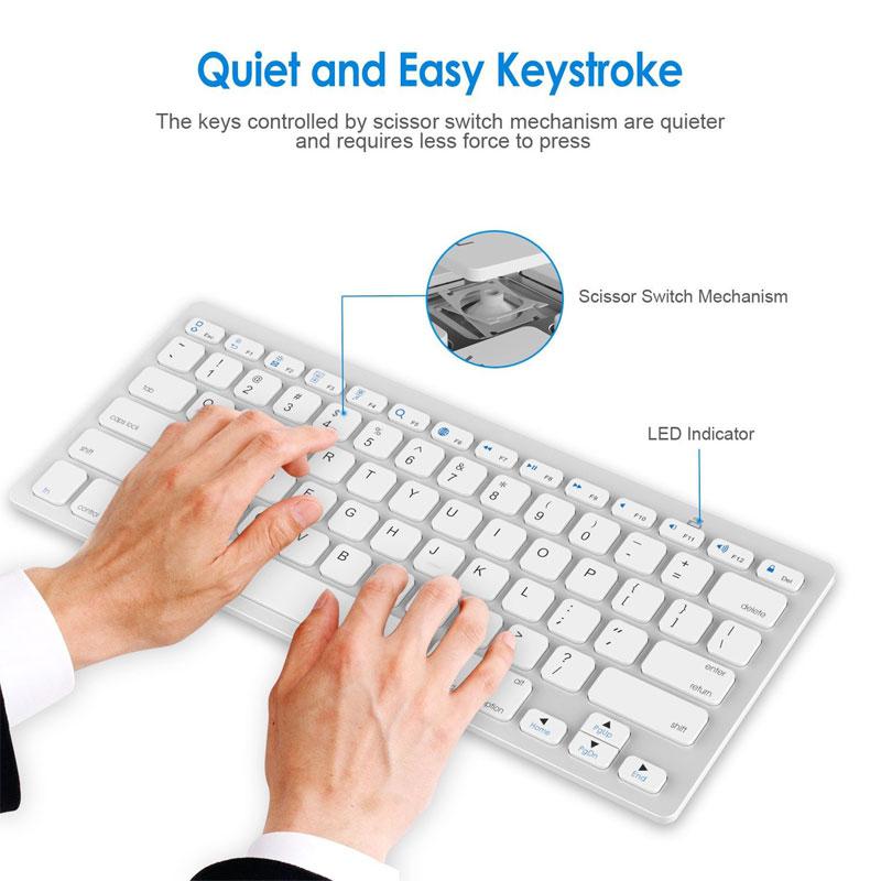 kabellos Spielen Tastatur Computer Spiel Universal- Bluetooth Tastatur für Spanisch Deutsch Russisch Französisch Koreanisch Arabisch r57