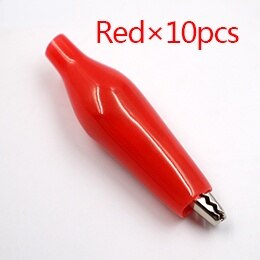Alligator Clips Electrical Test Lead Roach Clip Test Jumper Wire Connectors Cable Connectors Double-ended Crocodile Clips: Red 10pcs
