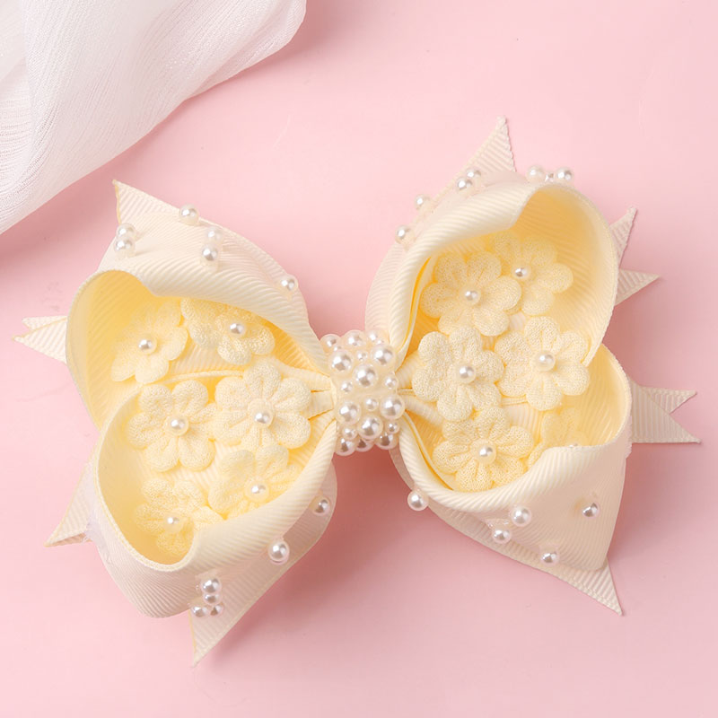 Épingles à cheveux nœud papillon en dentelle Kawaii pour filles, fleur, papillon, pince à cheveux, perle, boutique, vêtements de sauna, outils de coiffure,