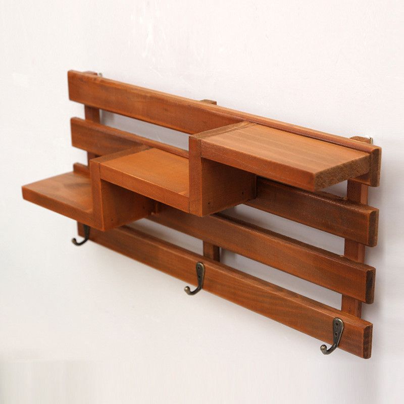 Retro Rack Furniture Solid Wood Wooden Wall Mounted Vintage Retro Rack ... – Grandado