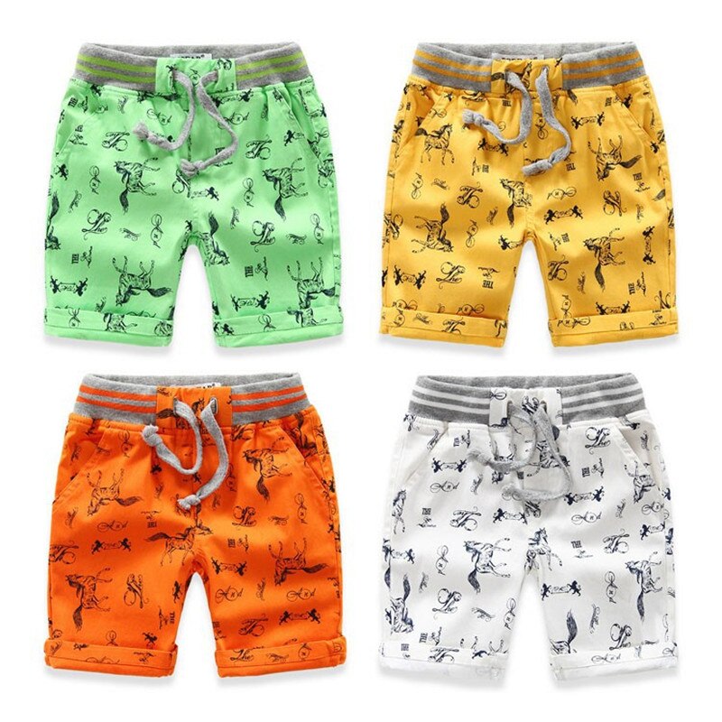 Garçons dessin animé imprimé cheval pantalons courts Shorts d'été enfants coton plage pantalons courts enfants Shorts pour garçons pantalons de sport