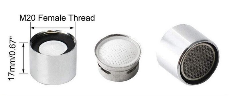 Kitchen Sink Aerator ABS/Copper Big Angle Swivel Faucet 2 Function Faucet Accessories Tip Filter Foamer Aerators: M20 female thread