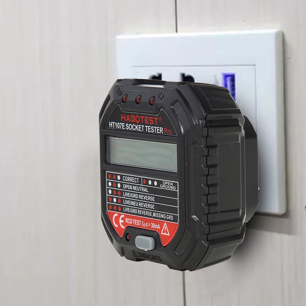 Stopcontact Tester - Circuit Polariteit Spanning Tester - Wandstekker Breker Zoeker Detector - HABOTEST