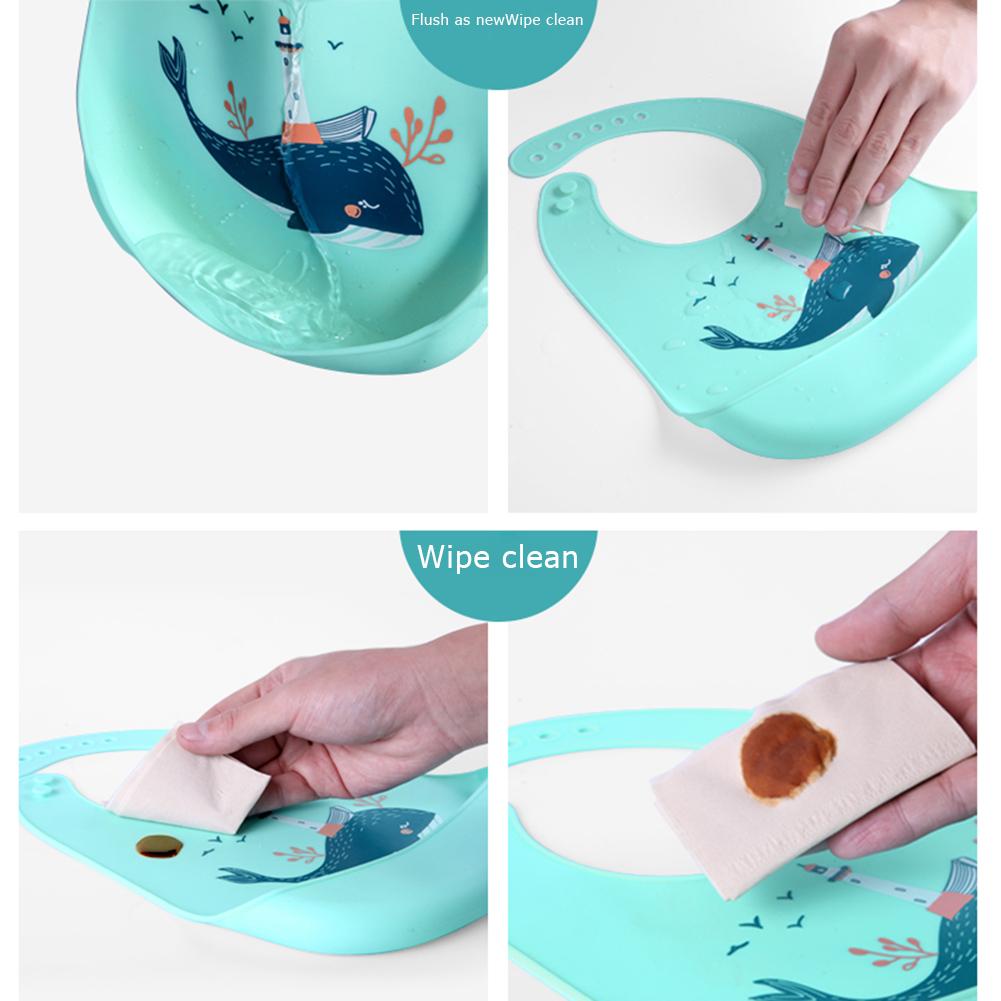 Babador de silicone à prova dwaterproof água saliva pingando babadores de banana dos desenhos animados recém-nascidos alimentação macio comestível aventais bebê cachecol arroto ajustável