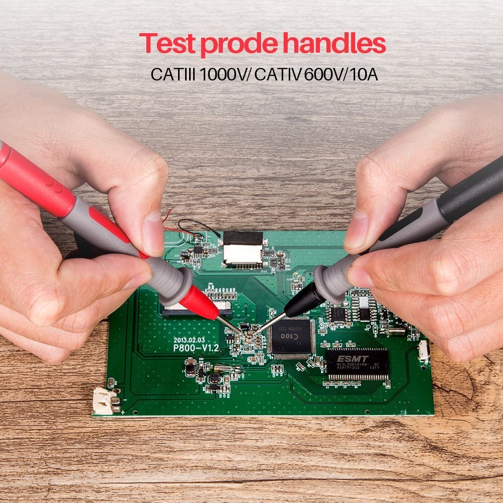 Test Leads Kit, Electronic Diagnostic Set including PVC lead extension/Copper test probes/Mini alligator clip