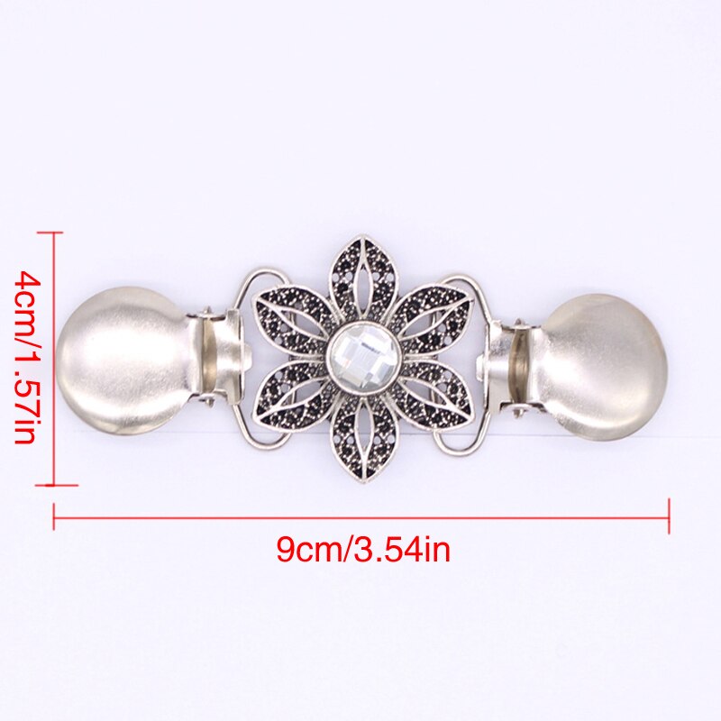 1PC Cardigan Shirt Clips Clasps Women Vest Sweater Shawl Duck Clips Flower Shaped Buckle Pins DIY Clothing Brooch Clasp