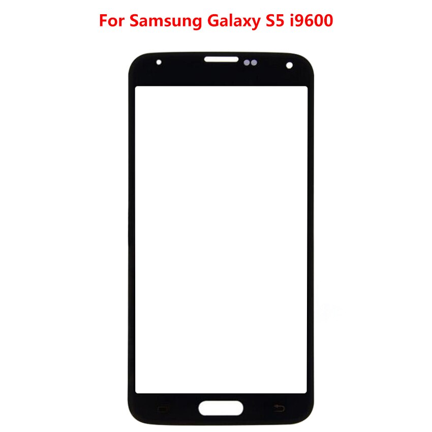 Vidro exterior para samsung galaxy s3 i9300 i9305 i9300i i9301 i9301i s4 i9500 i9505 i337 s5 lente do painel frontal lcd + adesivo