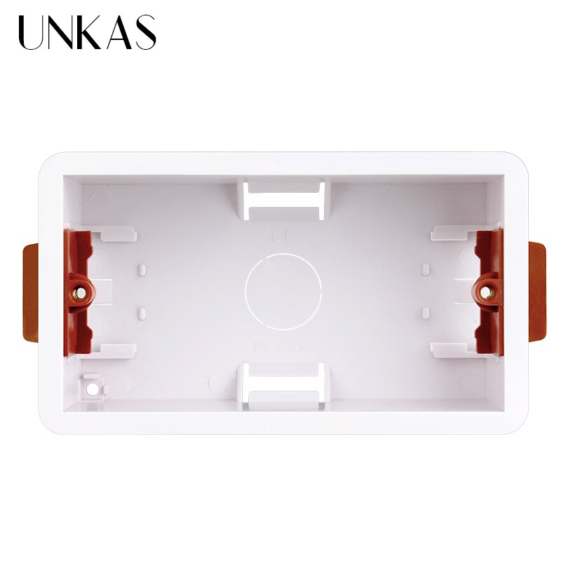 UNKAS 146 Type Dry Lining Mount Box For Gypsum Board Plasterboad Drywall 48mm 36mm Depth Wall Switch Wall Socket Cassette