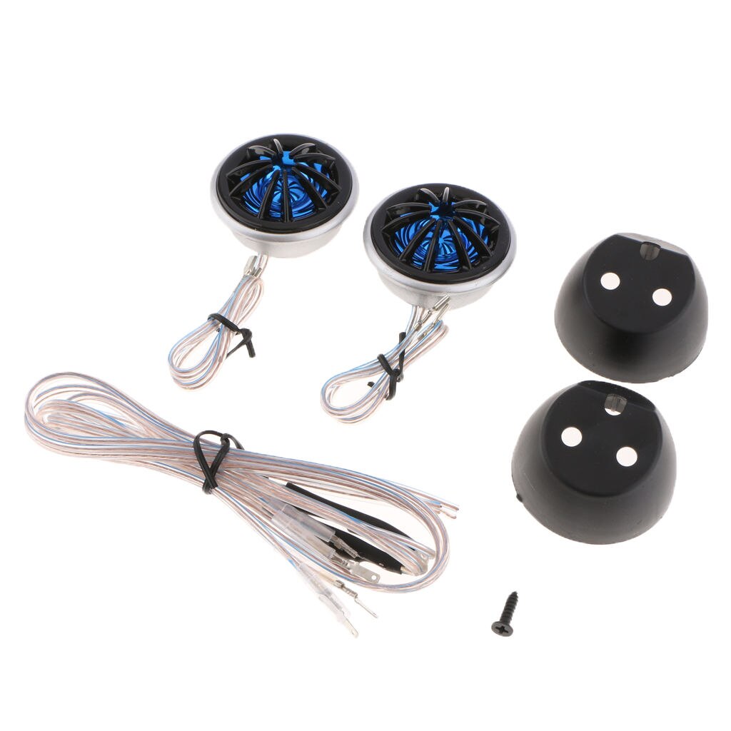 2x 2 Inch 50 150 Watt Neodymium Silk Tweeters with Maximum Power, Pair of Blue