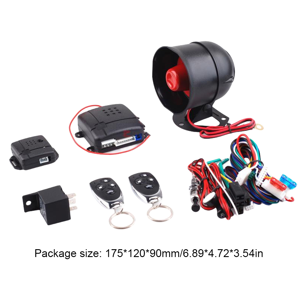 Universal Car Auto Burglar Alarm Protection Programmable Remote Control Door Lock Vehicle Keyless Entry System Anti-Theft System