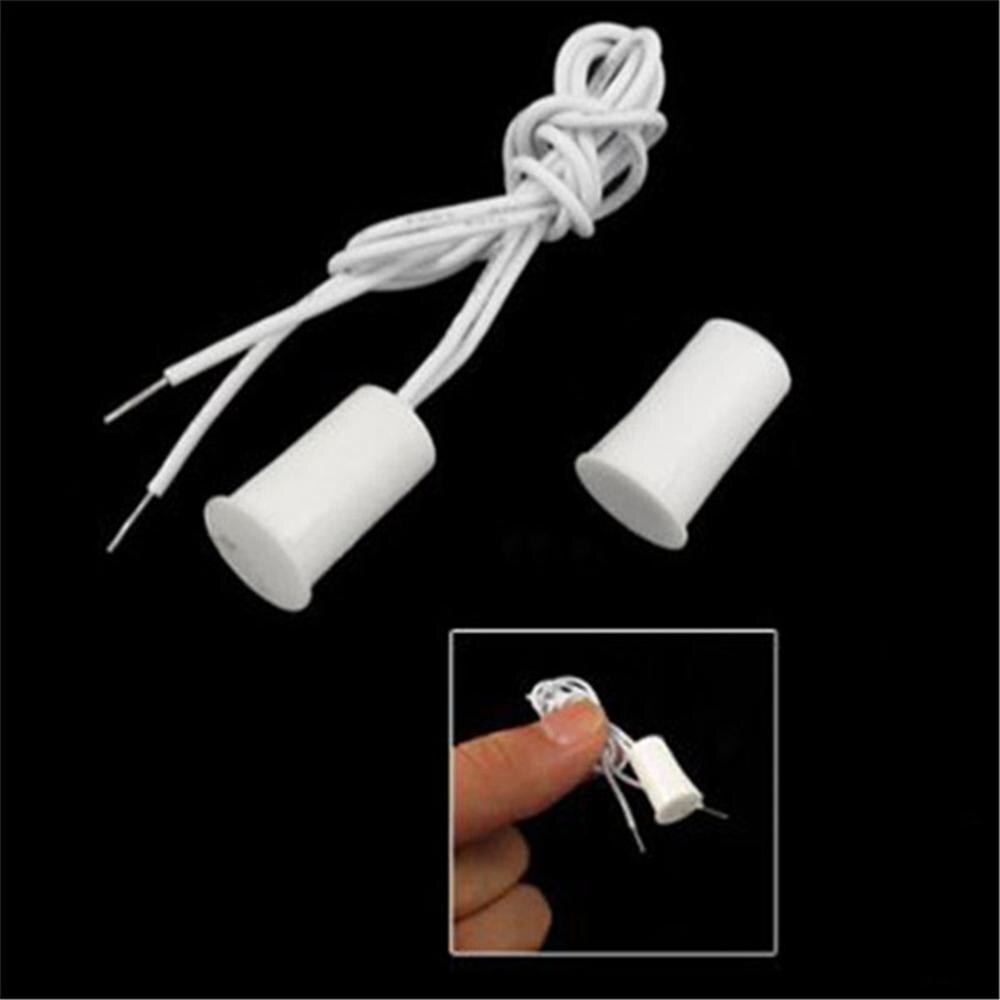 10pcs Wired Door Window Sensor Recessed Magnetic Contacts Security Reed Switch Alarm For Home Security Wired door magnetic alarm