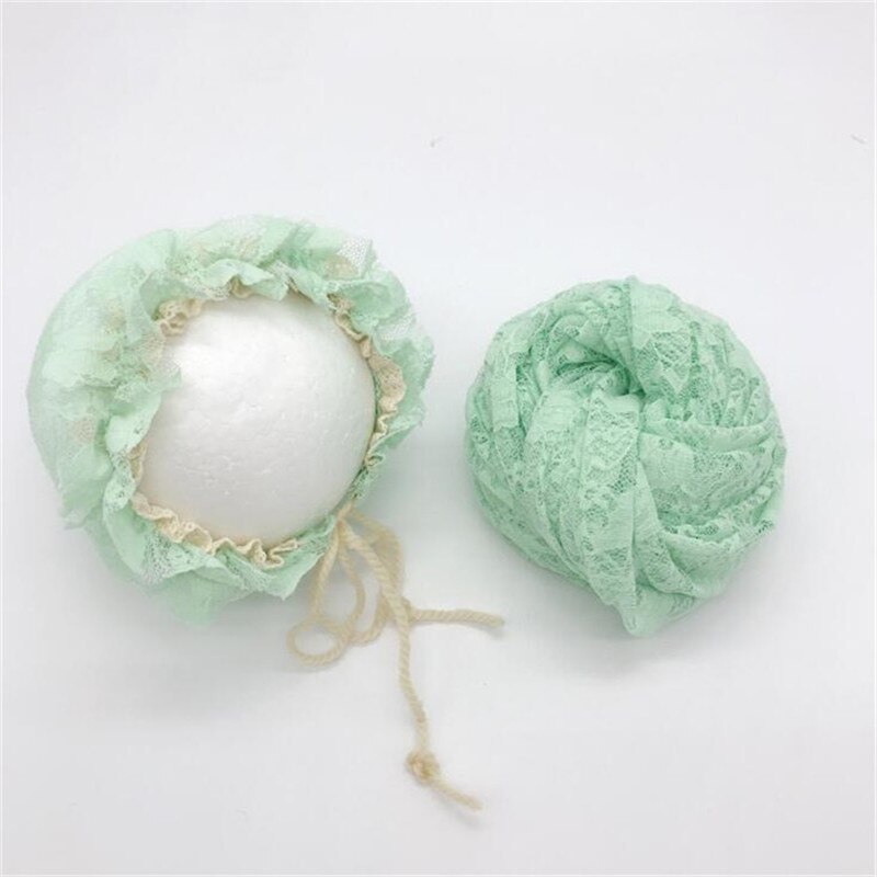 Chapeau en dentelle extensible pour -né | Couverture enveloppantes, accessoires pour photos de bébés, vêtements pour photos de bébés: light green