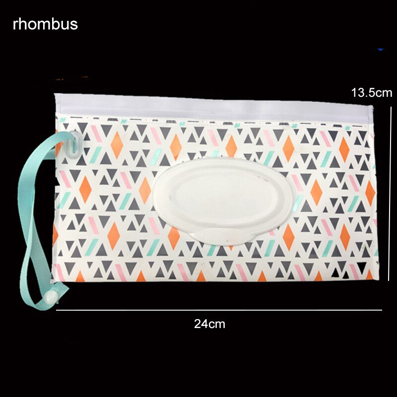Easy-transport de lingettes, boîte de lingettes pour bébés, sac de lingettes humides, conteneur Portable, pochette de cosmétiques: rhombus