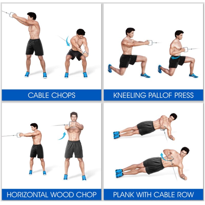 D Handle Pull Down Cable Attachment Set Tricep Grip Pulley Exercise Handles for Home Gym Crossfit Strength Training Equipment