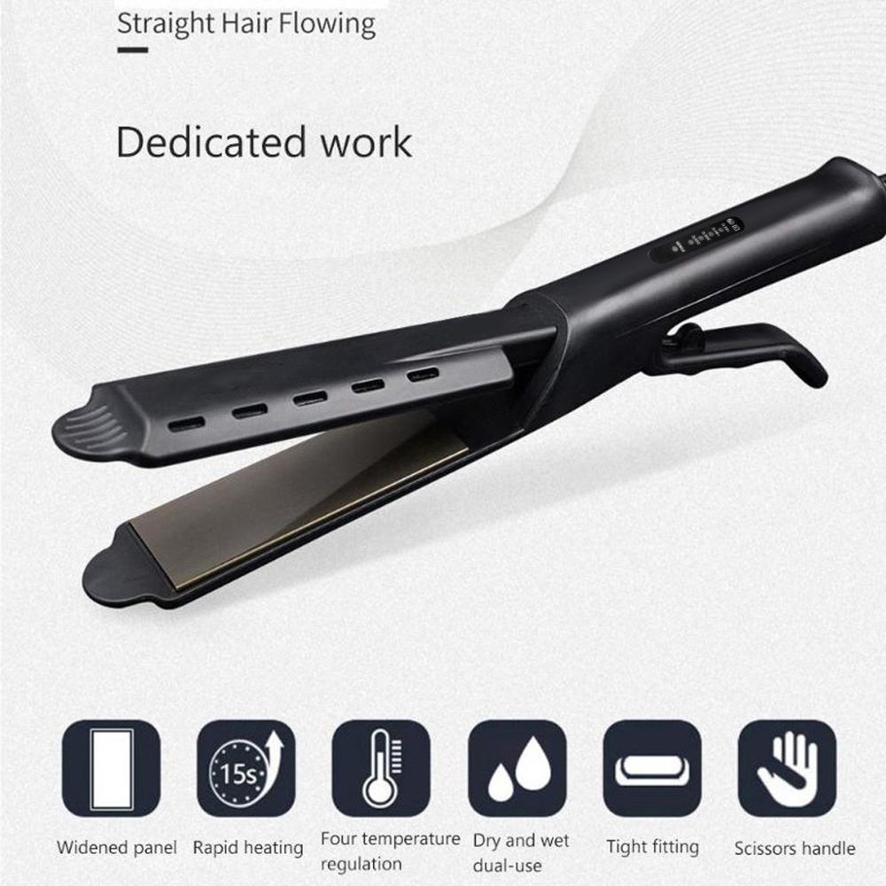 Hair Straightener Fast Warm-up Straightening Irons Four-gear Tourmaline Ionic Ceramic Heating Plate Hair Straighten