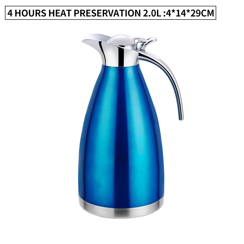 Edelstahl Vakuum Isolierung Topf Doppel-schicht Hause Büro Wasserkocher Küche Multifunktionale Kreative Isolierte Tee Wasserkocher: Stil 1-2.0L-2