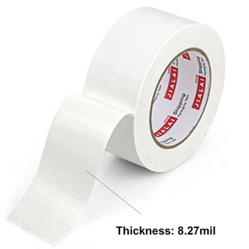 Kraftig hvid gaffatape , 2 cm,  x 30 yards, , 8.27 mil tykkelse, stærk, fleksibel, ingen rester, til reparationer, industriel: Gennemsigtig