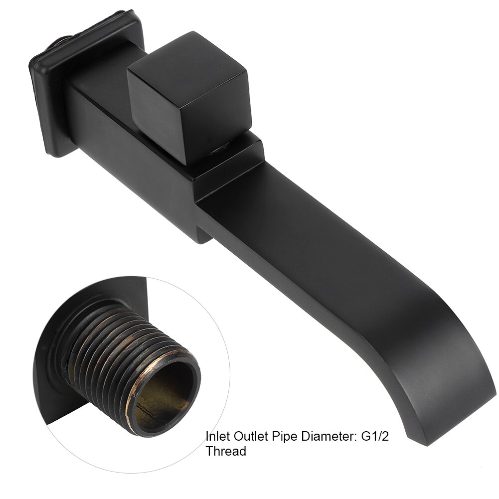 /2 Thread Connection Water Faucet Wall Mounted Lavatory Sink Faucet Bathroom Accessories Cold Water Faucet Matte