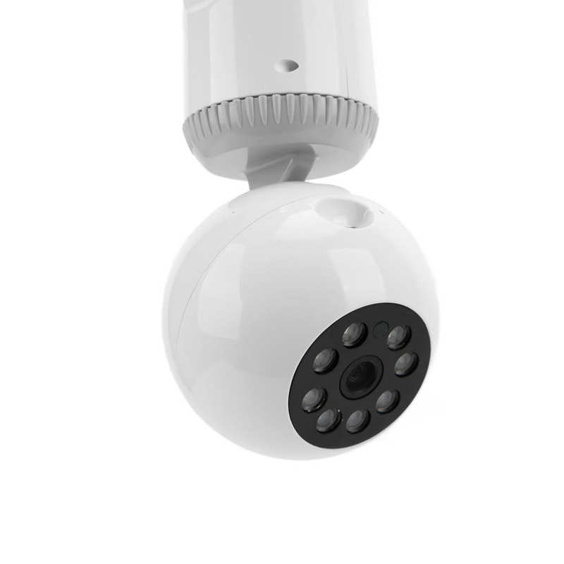 Wireless IP LED Camera Sound Light Dual Alarm Device Sharing Light Bulb Camera 3MP HD Auto Tracking Remote Playback Motion