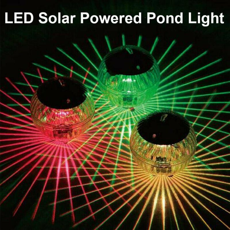 Udendørs flydende undervands kuglelampe led solcelledrevet farve skiftende swimmingpool fest natlys til gård dam haven