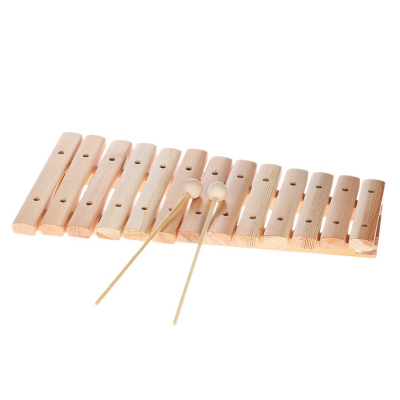 Musique Xylophone Piano Instrument en bois bébé musique enfant jouet ceinture 2 maillets améliorer le rythme de la musique des enfants: Default Title