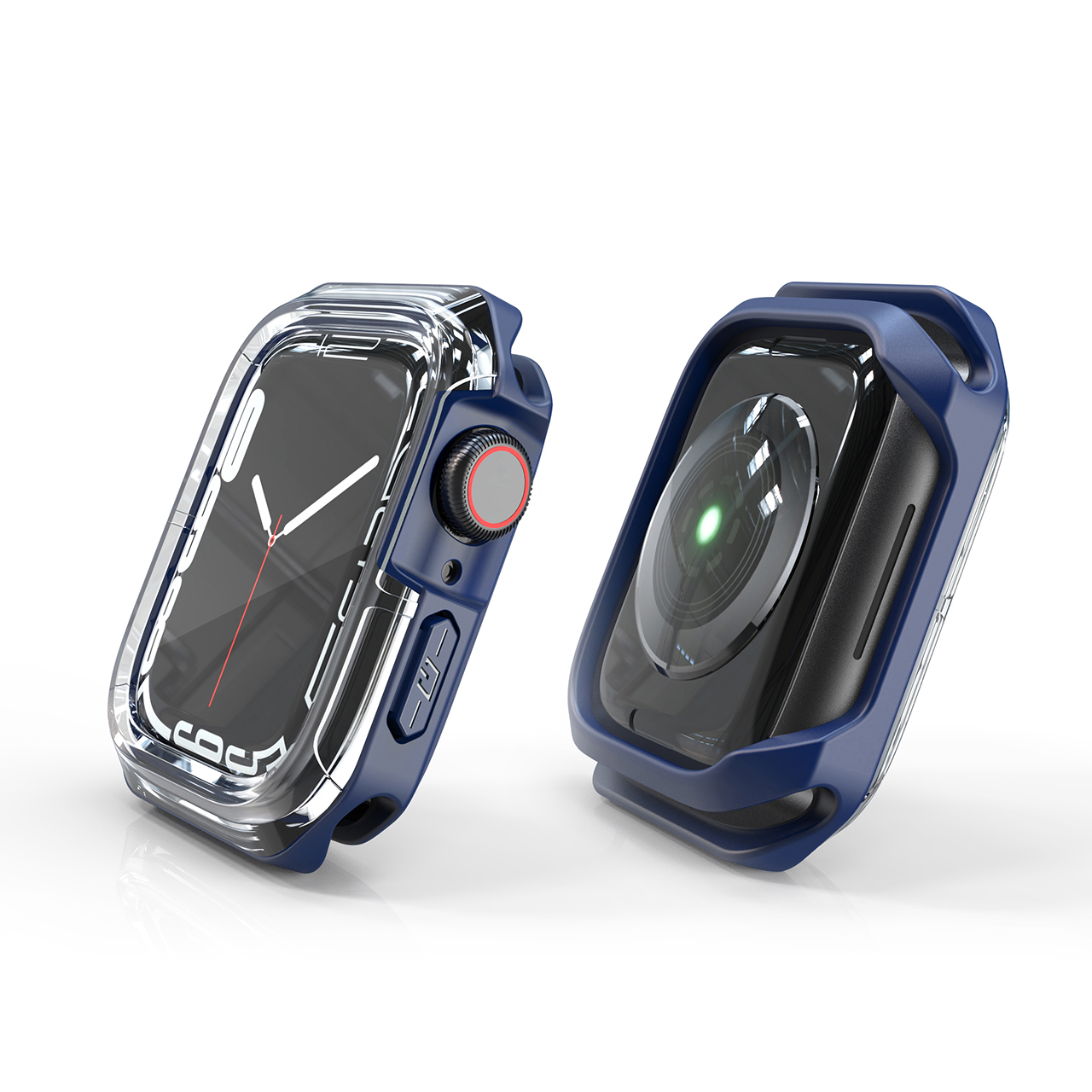 Til hello watch 3 plus etui beskyttelsescover pc+tpu gennemsigtigt tofarvet pansret uretui  h12 dt8 microwear ultra 3 smartwatch