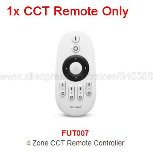 Miboxer fargetemperaturjustering cct ledet stripe kontrolleren 4 sone 2.4g rf trådløs fjernkontroll / app wifi / alexa google stemmekontroll: naken 1 fjernkontroll