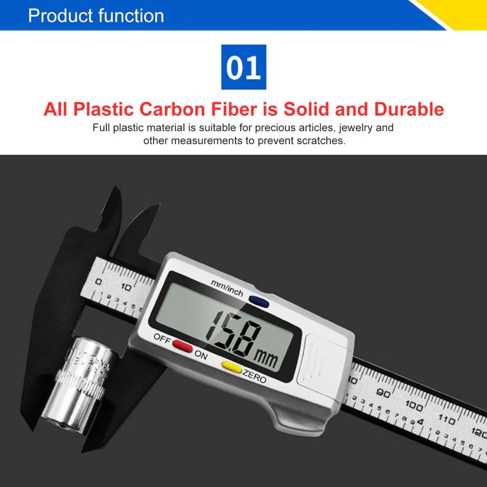 150MM/6inch Electronic Sliding Digital Vernier Caliper Tool Ruler Micrometer Measuring Tools Gauge Plastic