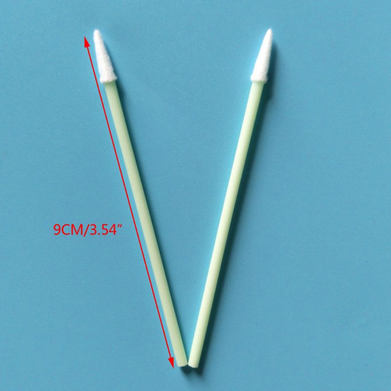 100Pcs/Pack Pointed Tipped Foam Head Cleaning Swabs High Density Sponge Sticks for Inkjet Printer Camera Optical Lens Cleanroom
