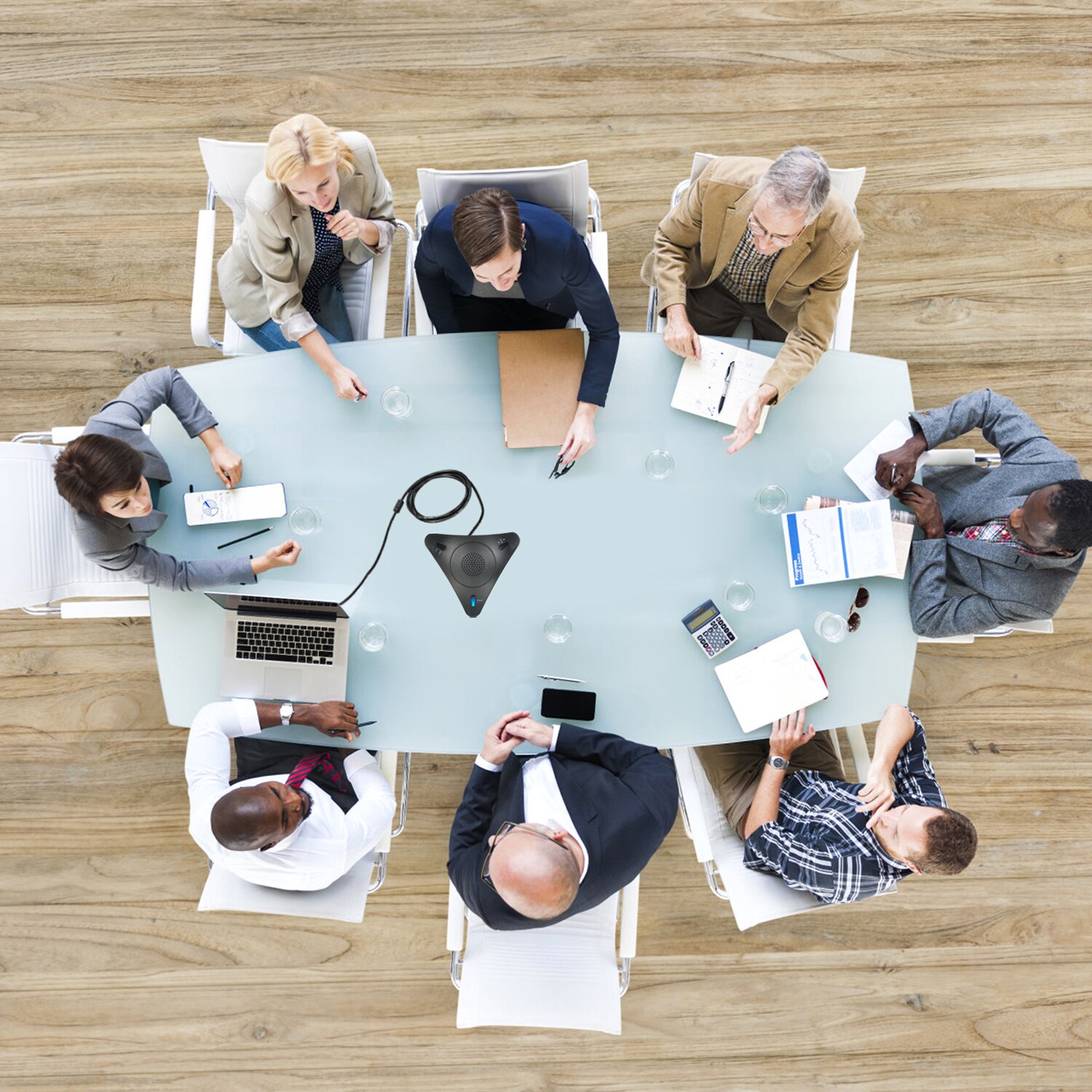 USB Conference Computer Microphone VOIP Desktop Wired Microphone+Speaker for PC Laptop Office Meeting Video Conference Recording