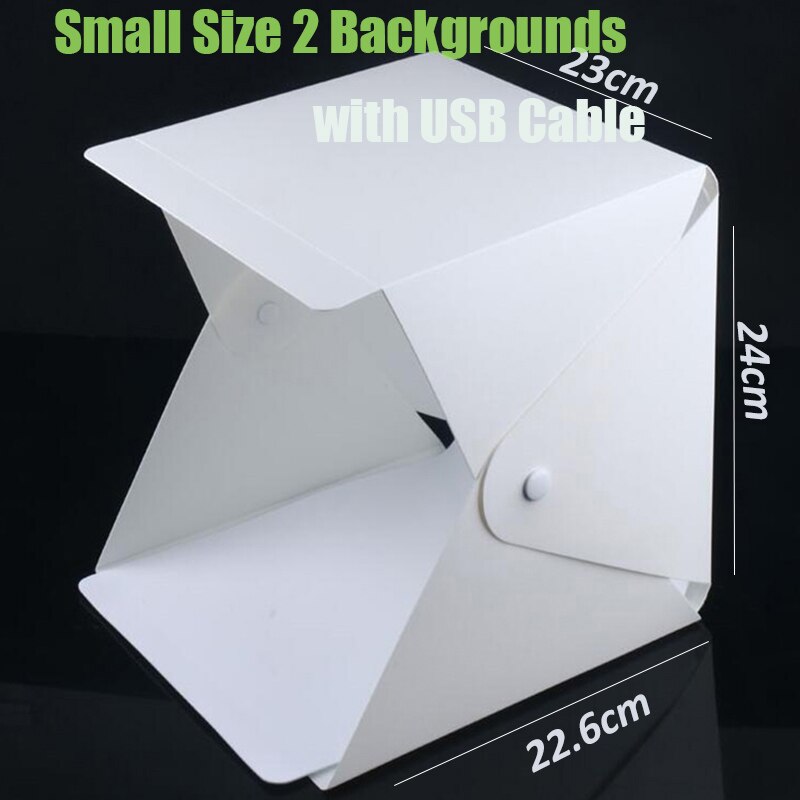 Caja de luz plegable de 30cm y 40cm para estudio fotográfico Softbox caja de luz LED Softbox Kit de fondo fotográfico caja de luz para cámara DSLR: small