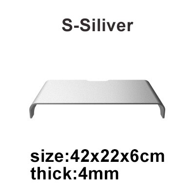 Elevator Monitor Desk Aluminum Computer Riser Universal Metal Desk Stand For Desktop Monitor Laptop Non-Slip Desk Riser Brack: S
