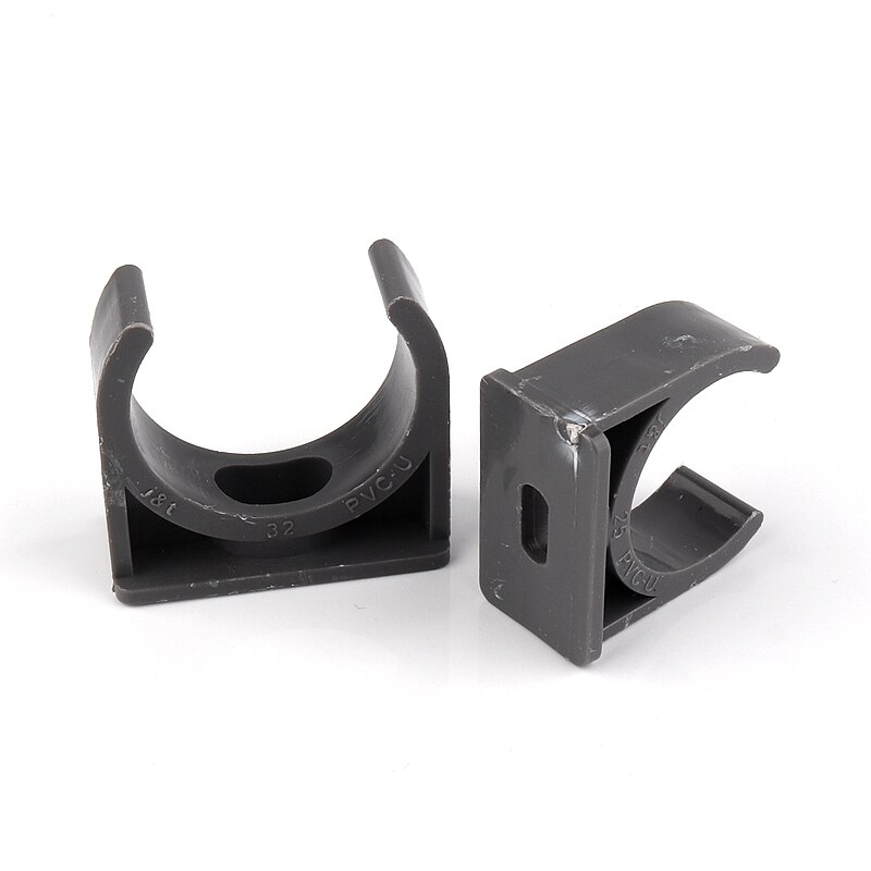 20 ~ 100 Pcs Id 20 ~ 40 Mm Pvc Grijs Buisklem Irrigatiesysteem Connector Fittings Clip U Vorm klem Interlock Plastic Buis Base