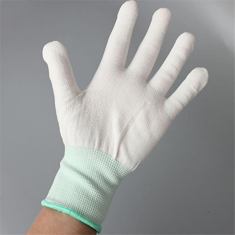 5 paar Antistatik-handschuhe Anti Statische ESD Elektronische Arbeits Handschuhe Pu Beschichtet Palm Beschichtete Finger PC Gleitschutz Für Finger Schutz