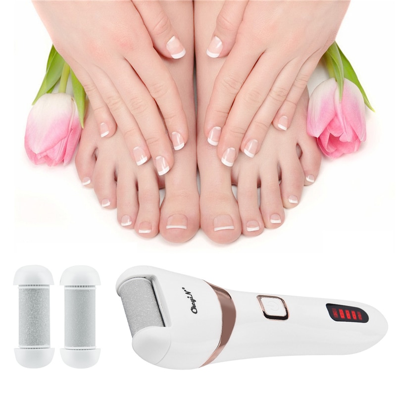Ckeyin-limas eléctricas para el cuidado de los pies, eliminador de callos y pedicura, Lima recargable, eliminador de piel muerta