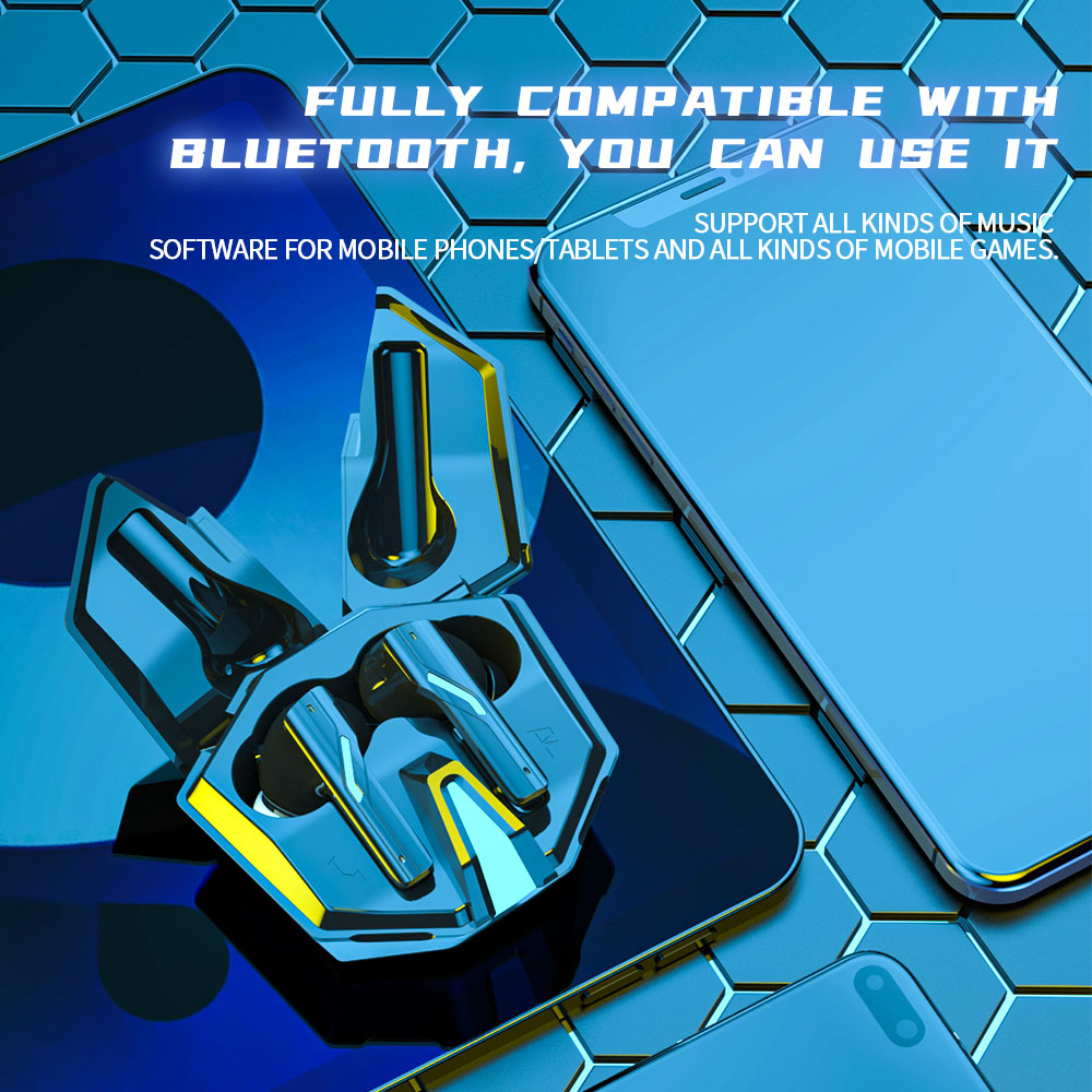 ANC noise cancelling gaming wireless earphones, dedicated to gaming, with seamless latency, for gaming