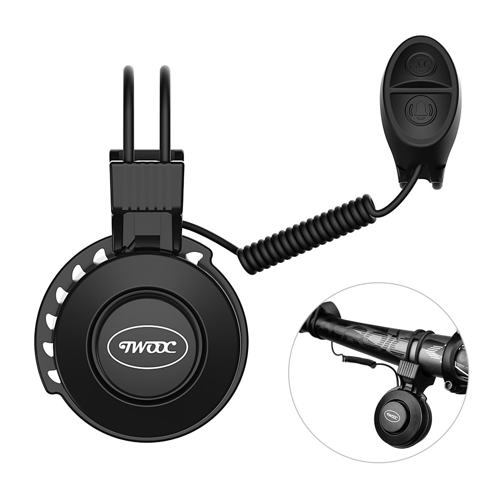Sirène vélo cloche appel pour klaxon de vélo Rechargeable guidon de vélo électrique anneau de vélo Volume réglable Mini alarme électronique
