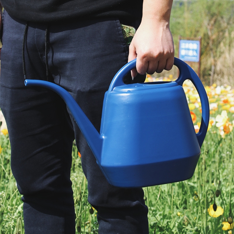 Regadera de gran capacidad de 4L, hervidor de Caño largo para plantas de jardín interior y exterior, bonsái suculento de flores