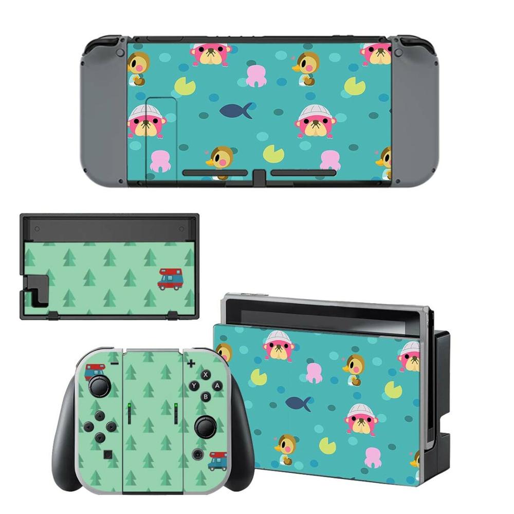 Protector de pantalla de vinilo para consola Nintendo Switch NS, pegatinas protectoras de piel de Animal Crossing + controlador Joy-con: YSNS2544