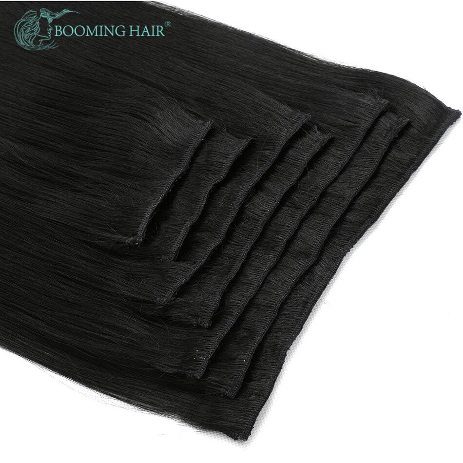 Straight Hair Synthetic Clip In Extensions 140G 24 Inches 7Pcs/Set For Women High Temperature Fiber By BOOMING HAIR