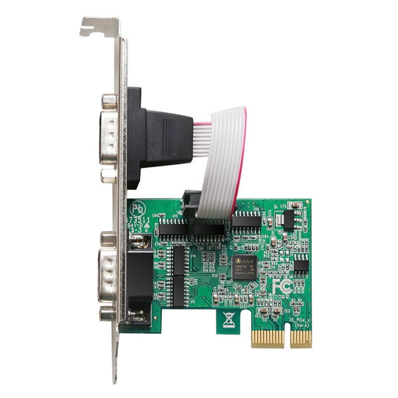 Pcie to Two Serial Ports RS232 Interface Industrial Control Computer Expansion Card Adapter Computer PCI-E Serial Card