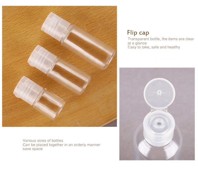 transparent Leere Flasche Kunststoff Flaschen Für Reise Flasche Shampoo Kosmetische Lotion Container Nachfüllbar Leere Kosmetik Behälter