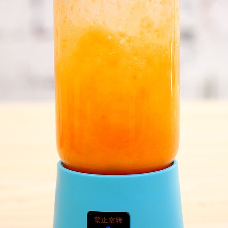 380Ml Usb Oplaadbare Blender Mixer 6 Blades Juicer Fles Cup Sap Citrus Citroen Fruit Smoothie Squeezers