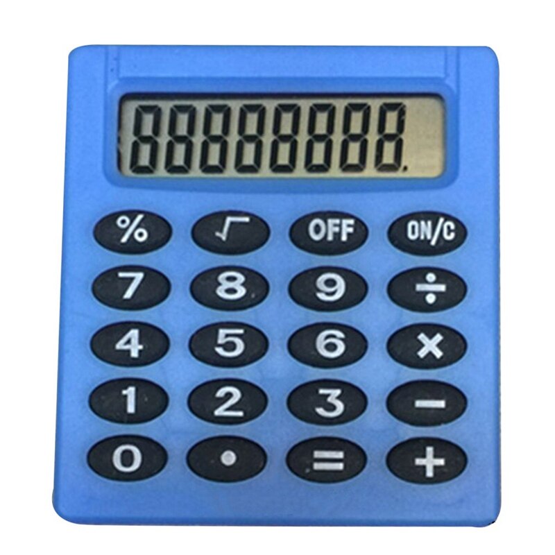 Tecknad mini-miniräknare 8 display siffror bärbar kakulator handhållen ficktyp myntbatterier miniräknare